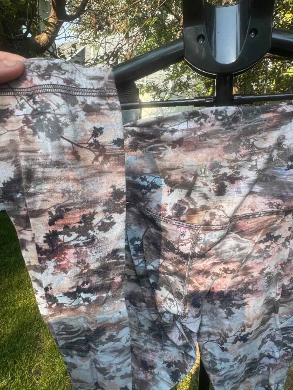 Lululemon Printed High Rise Leggings Size 6 Floral Forest Landscape